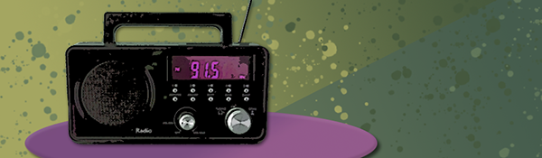 radio on graphic background